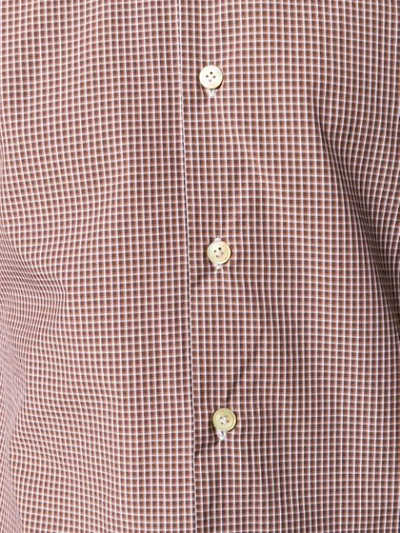 Shop Kiton Checked Button-down Shirt - Brown