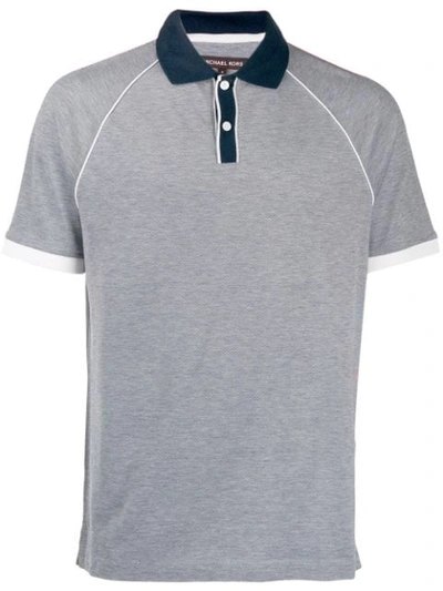 Shop Michael Michael Kors Piqué Polo Shirt In Grey