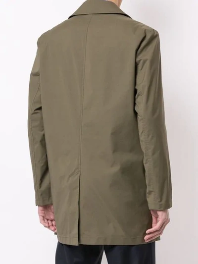 Shop Kent & Curwen Packable Mac Coat In Green
