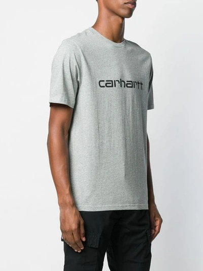 CARHARTT HERITAGE LOGO PRINT T-SHIRT - 灰色