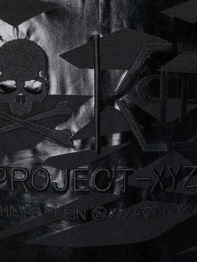 Shop Philipp Plein 'project Xyz' T-shirt Mit Totenkopf In Black