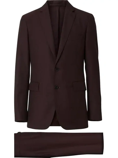 Shop Burberry Slim Fit Wool Mohair Silk Suit In Red