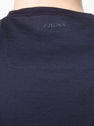 Shop Z Zegna Basic T-shirt In Blue