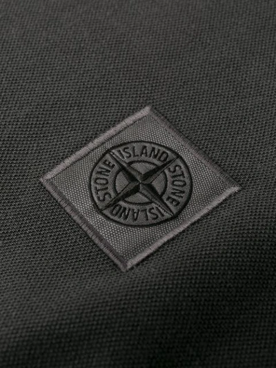 Shop Stone Island Chest Patch Polo Shirt In Grey