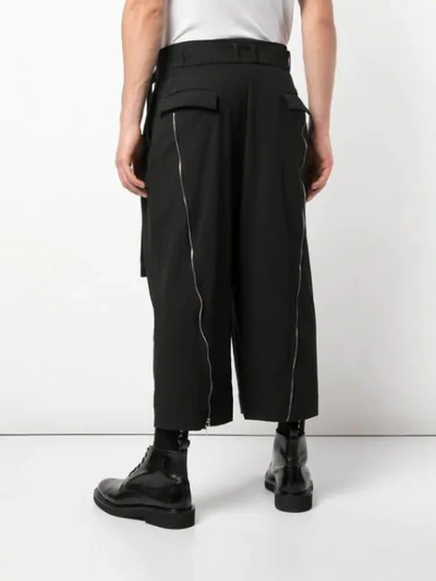 Shop The Viridi-anne Wide-leg Cropped Trousers In Black