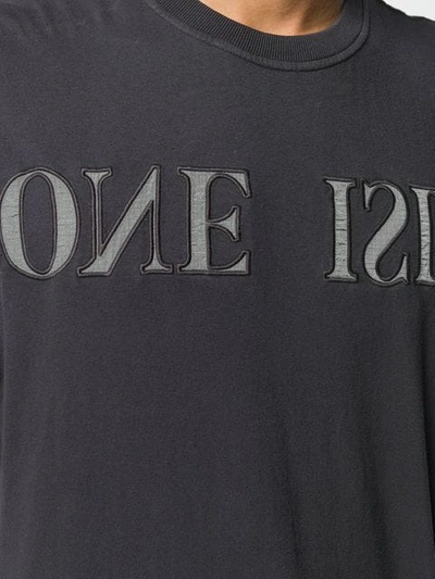 Shop Stone Island Logo T-shirt In Grey