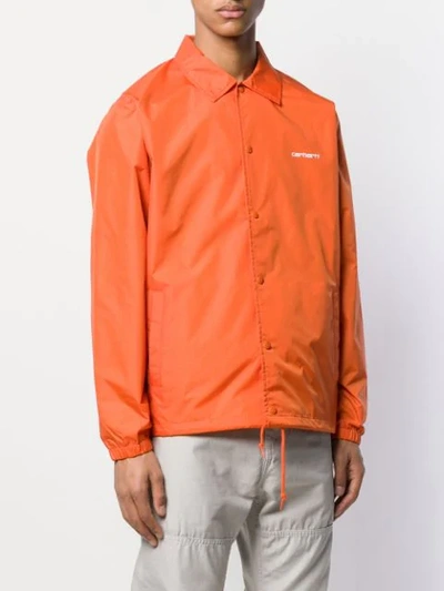 Shop Carhartt Button-up Jacket In Orange