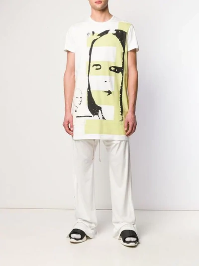 Shop Rick Owens Drkshdw Face Print T-shirt In White