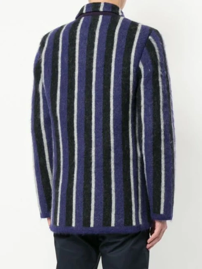 Shop Coohem Striped Blazer - Purple