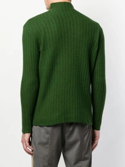 Shop Federico Curradi Mock Neck Jumper In Green