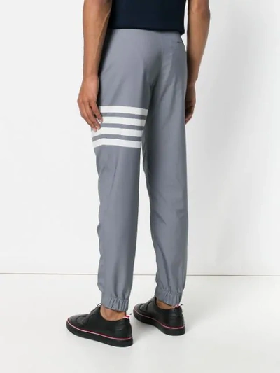 Shop Thom Browne 4-bar Swim-tech Sweatpants In Grey
