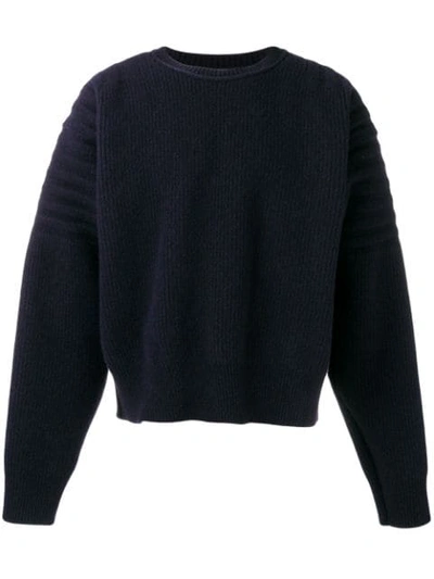 HED MAYNER BASIC RIBBED JUMPER - 蓝色