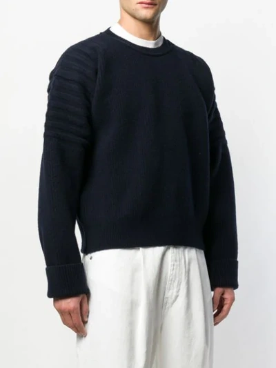 HED MAYNER BASIC RIBBED JUMPER - 蓝色