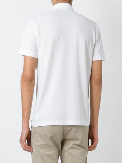 Shop Zanone Classic Polo Shirt In White