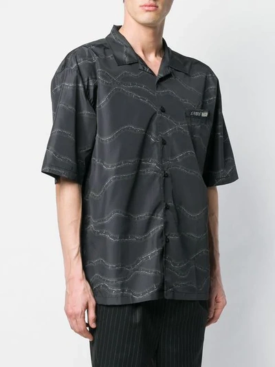 Shop M1992 Torn Print Shirt In Grey