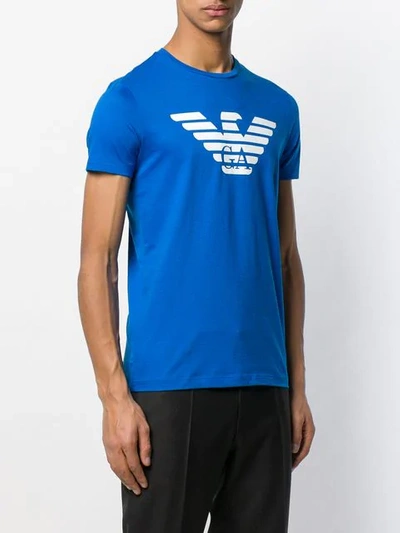 Shop Emporio Armani Logo T-shirt In Blue