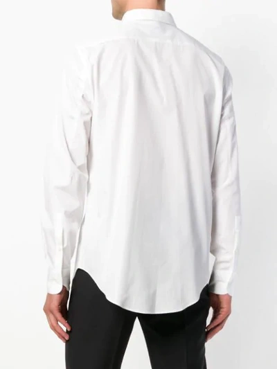 Shop Alexander Mcqueen Embroidered Collar Shirt In White