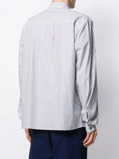Shop Ann Demeulemeester Striped Shirt In White