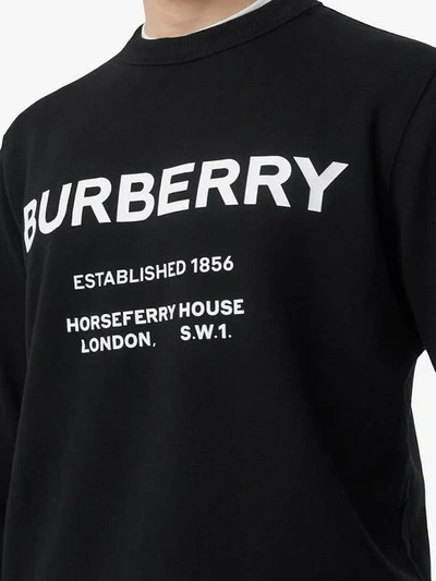 BURBERRY HORSEFERRY印花套头衫 - 黑色