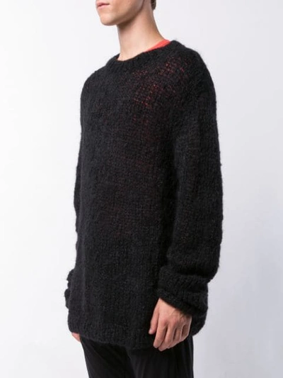 ANN DEMEULEMEESTER LOOSE FIT KNIT SWEATER - 黑色
