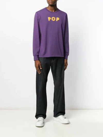 Shop Pop Trading International Pop Trading Company Logo Patch Sweatshirt - Purple