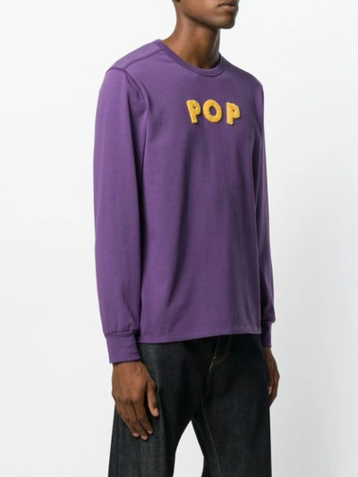 Shop Pop Trading International Pop Trading Company Logo Patch Sweatshirt - Purple