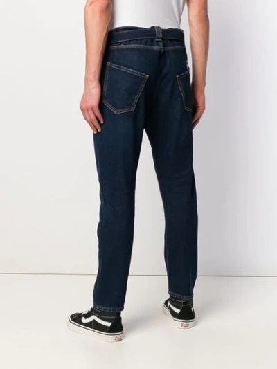 Off-white Belted Jeans In Blue