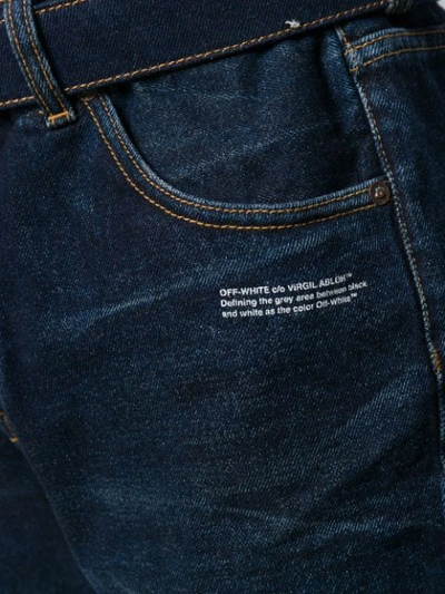 Off-white Belted Jeans In Blue
