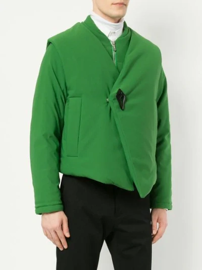 Shop Namacheko Asymmetric Padded Jacket In Green