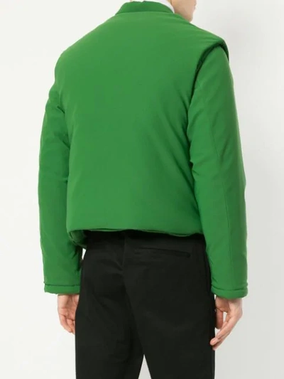 Shop Namacheko Asymmetric Padded Jacket In Green