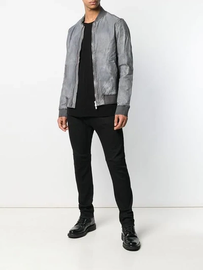 A DICIANNOVEVENTITRE DOUBLE ZIP FASTENING BOMBER - 灰色