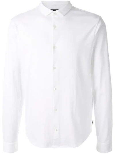Shop Emporio Armani Slim-fit Formal Shirt In White