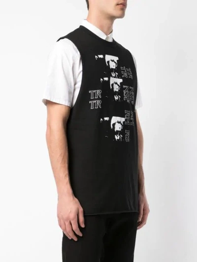 Shop Raf Simons Photographic Vest Top In Black