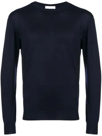 Shop Cruciani Crew Neck Jumper In Blue