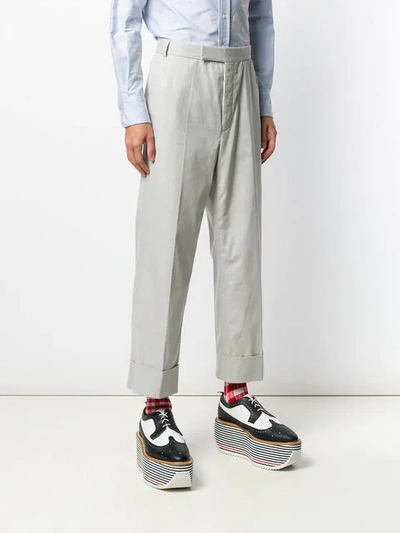THOM BROWNE 缝线贴袋长裤 - 灰色