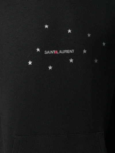 Shop Saint Laurent Star Logo Hoodie In Black