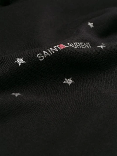 Shop Saint Laurent Star Logo Hoodie In Black