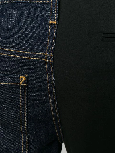 Shop Dsquared2 Contrast Panels Jeans In Blue