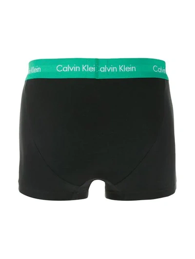 Shop Calvin Klein Underwear Pack Of Three Logo Trunks - Black