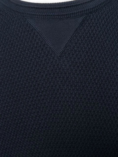 Shop Z Zegna Long-sleeve Fitted Sweater In Blue