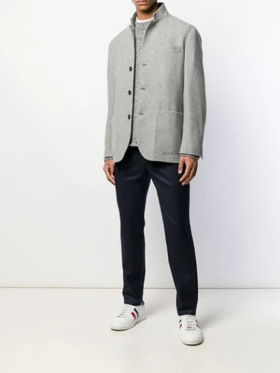 Brunello Cucinelli Tapered Tailored Trousers In Blue