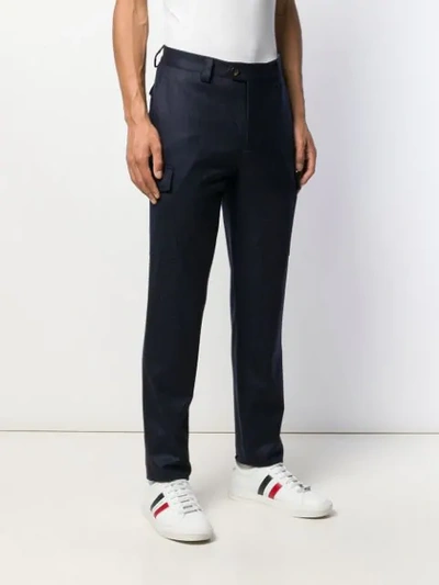 Brunello Cucinelli Tapered Tailored Trousers In Blue