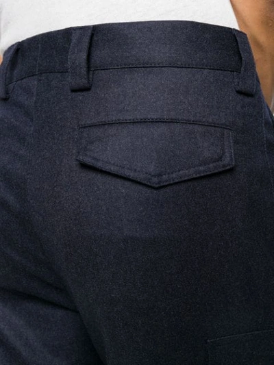 Brunello Cucinelli Tapered Tailored Trousers In Blue