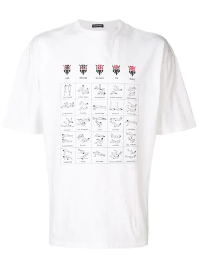 Shop Balenciaga Work-out Print T-shirt In White