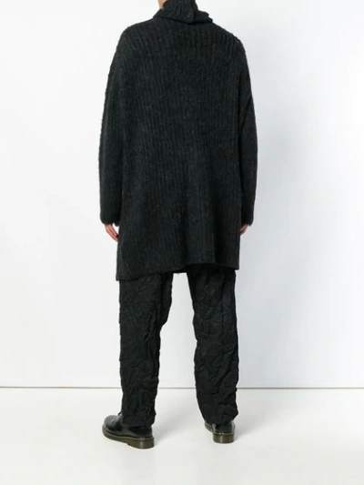 Shop Yohji Yamamoto Oversized Roll Neck Sweater In Black