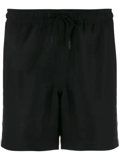 Shop J. Lindeberg Banks Stripe Detail Swimming Shorts In Black