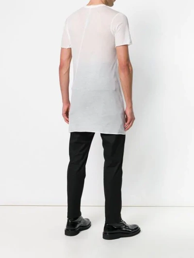 Shop Rick Owens Langes T-shirt In White