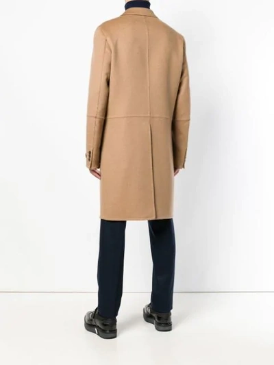 Shop Prada Classic Single-breasted Coat In Neutrals