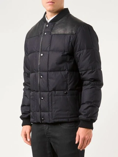 Shop Lanvin Quilted Waxed Jacket In Black