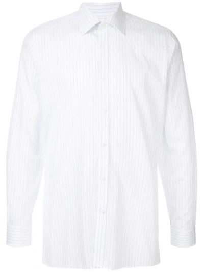 Shop Gieves & Hawkes Striped Shirt In White